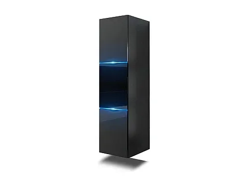 Badezimmermöbelset mit Hochschrank und LED-Beleuchtung-livelaro.com