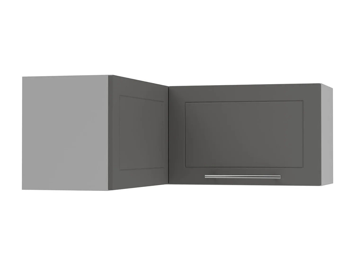 Moderne Eckhängeschrank in Grautönen, Matt-livelaro.com