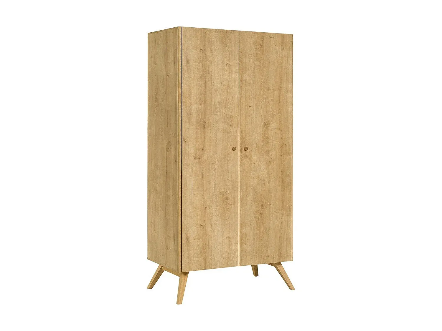 Großer Kleiderschrank mit Kleiderstange und Fächern, 101 cm breit-livelaro.com
