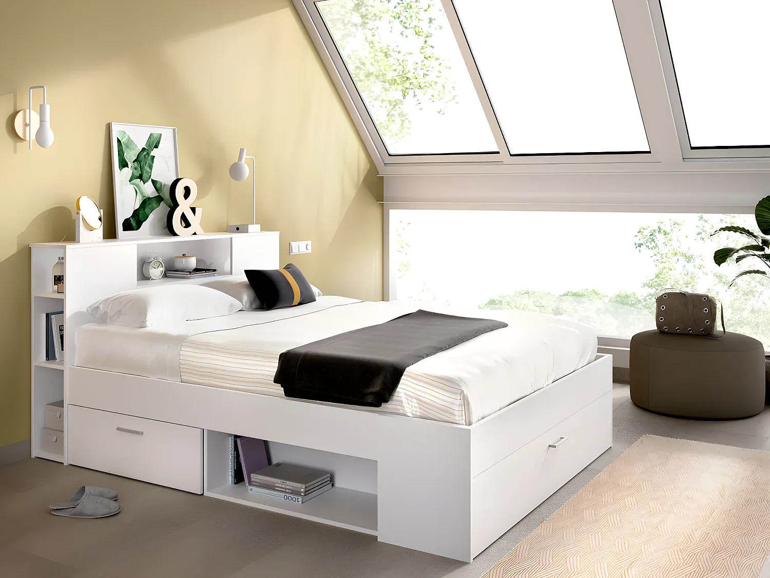 Schlafzimmer,Bereich Bett,Bettrahmen-livelaro.com