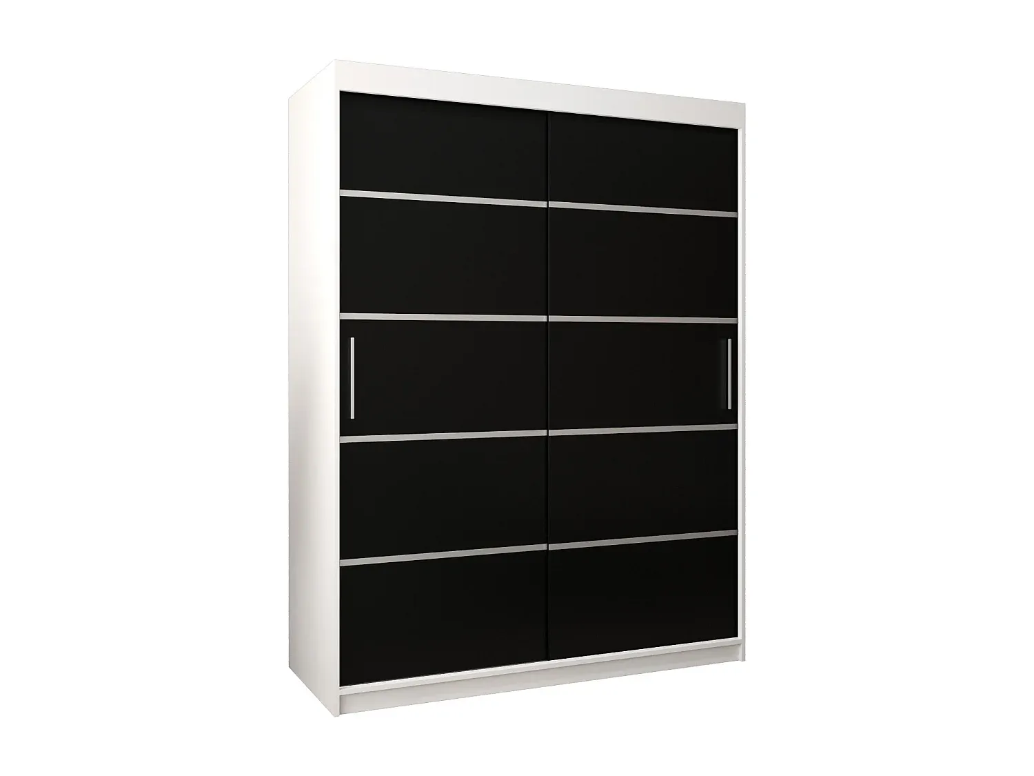 Moderner Schwebetürenschrank in Weiß und Schwarz-livelaro.com