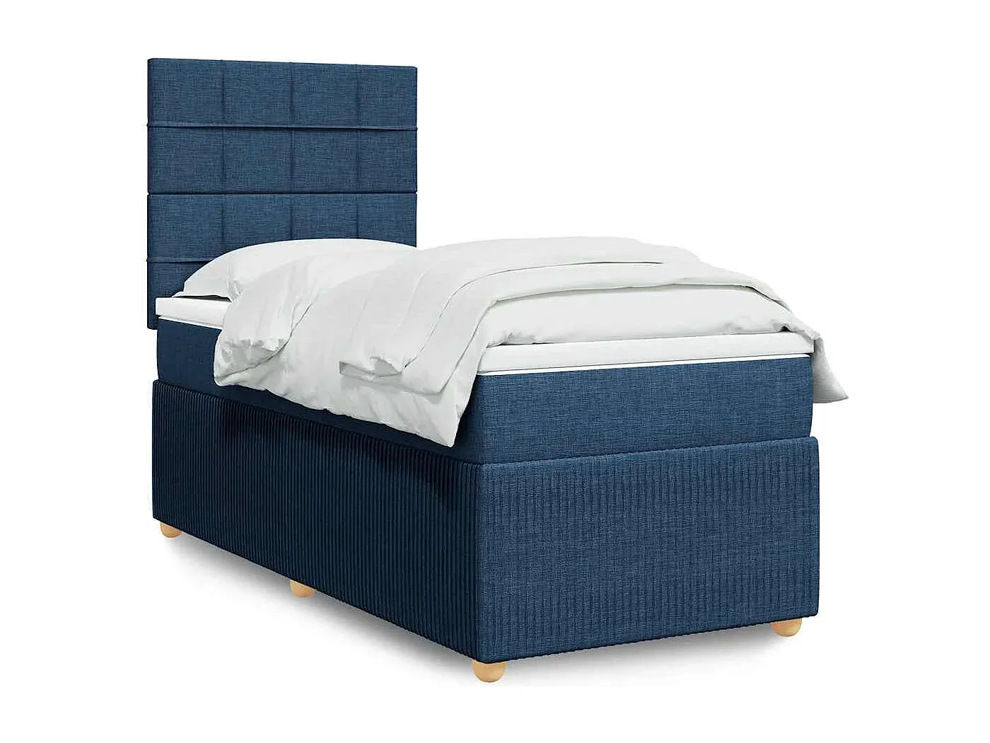 Komfortables Polsterbett mit Matratze 90x200 cm Blau-livelaro.com