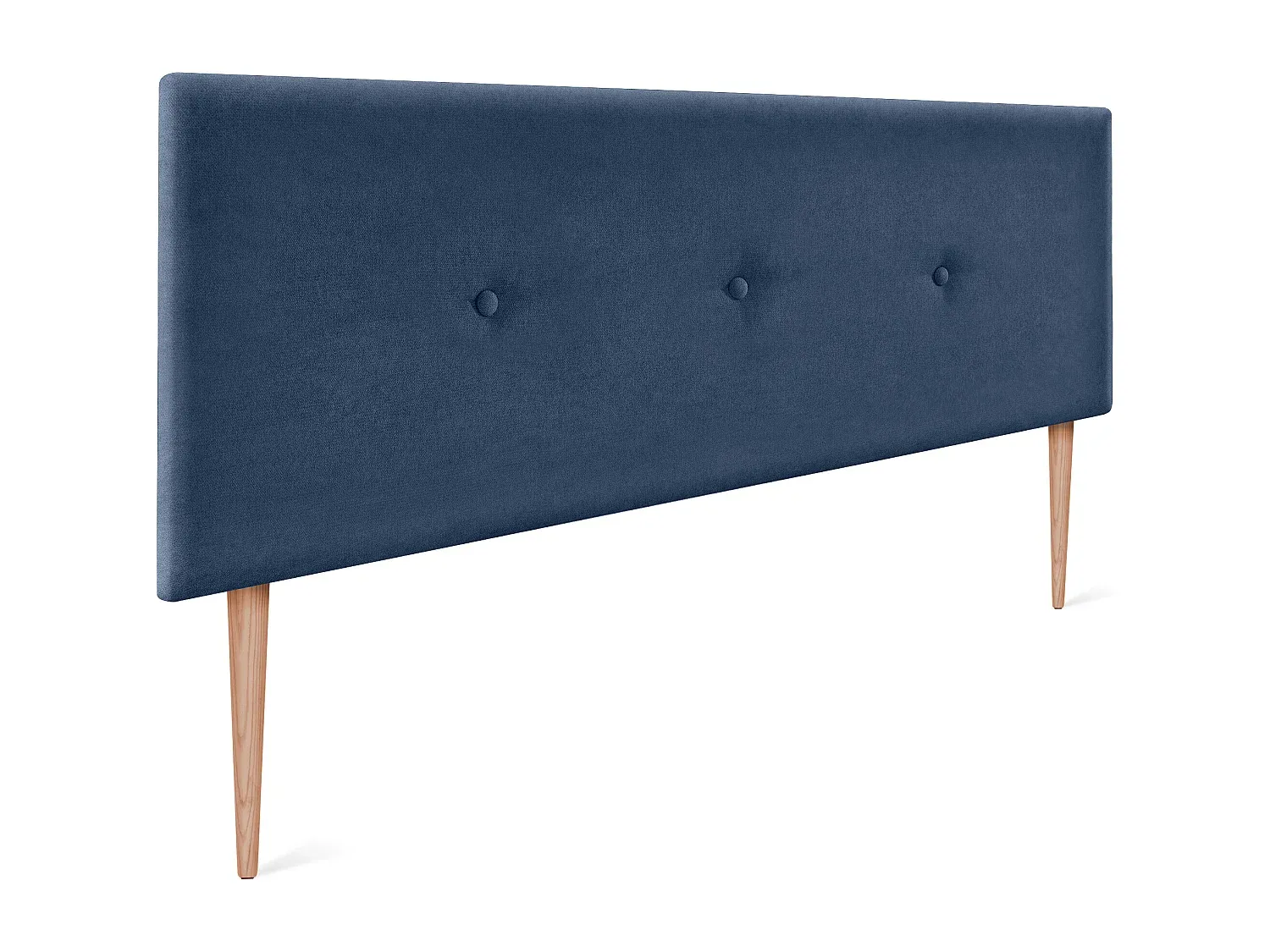 Gepolstertes Kopfteil mit Knöpfen, 145x105cm, Blau-livelaro.com