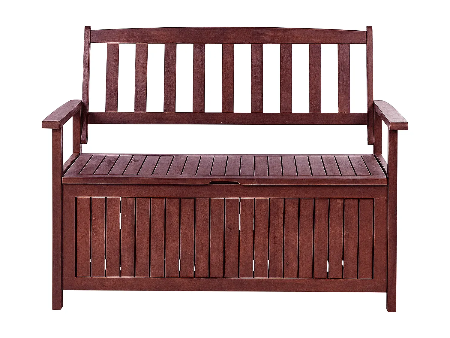 Gartenbank aus Akazienholz mit Stauraum 120 cm-livelaro.com