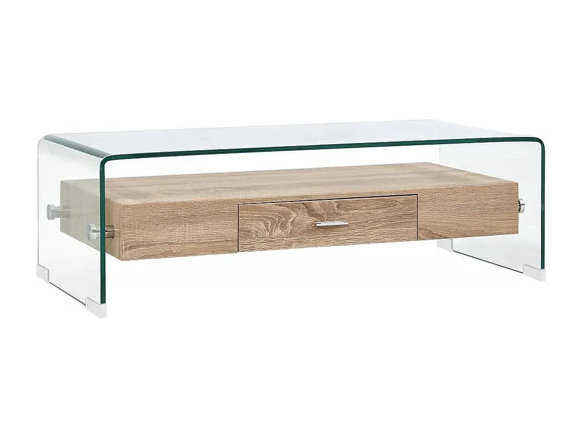 Moderner Glastisch rechteckig 98x45x31 cm-livelaro.com