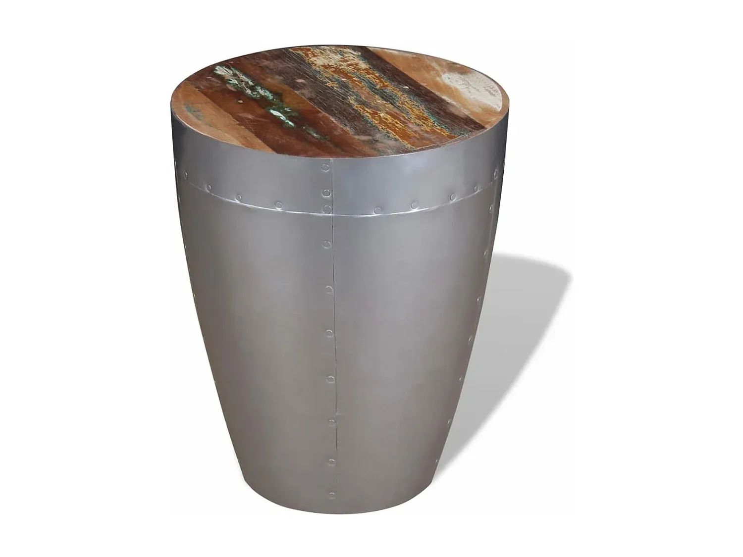 Höhenverstellbarer Hocker aus recyceltem Holz-livelaro.com