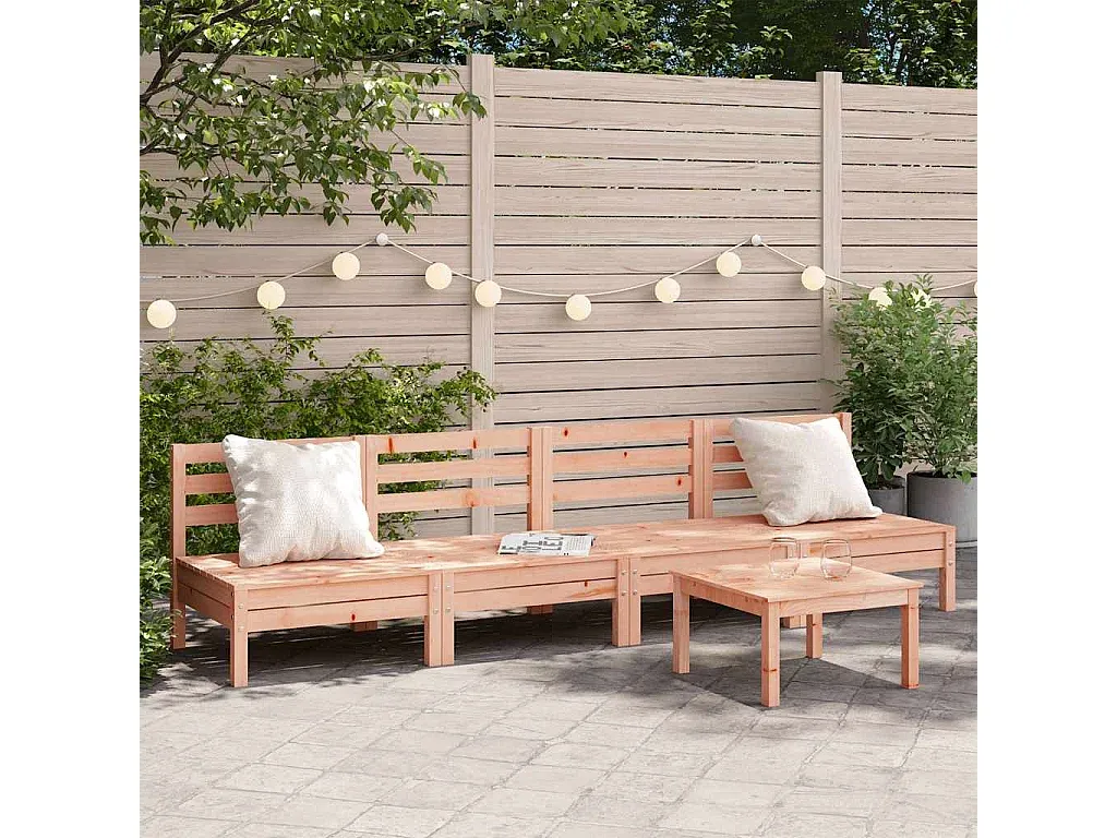 4-teilige Gartensofagarnitur aus massivem Douglasienholz-livelaro.com