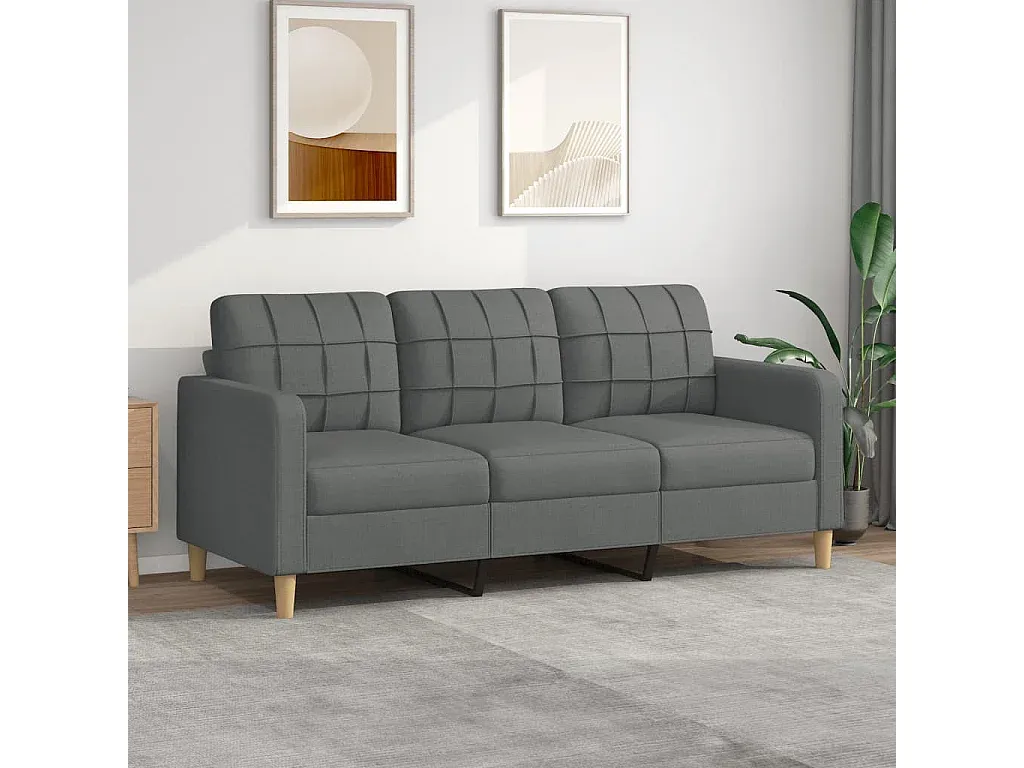 Modernes Dreisitzer-Sofa in Dunkelgrau-livelaro.com