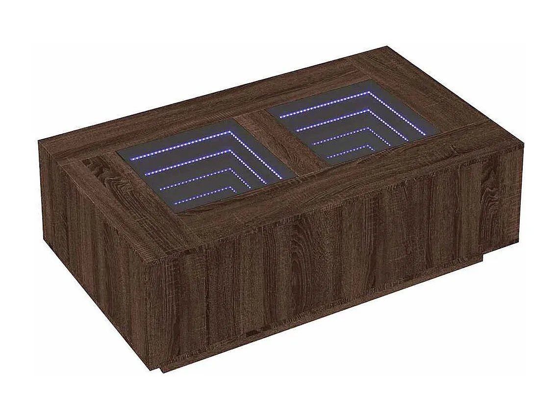 Moderner LED-Couchtisch in Eichenoptik 116x69x40 cm-livelaro.com