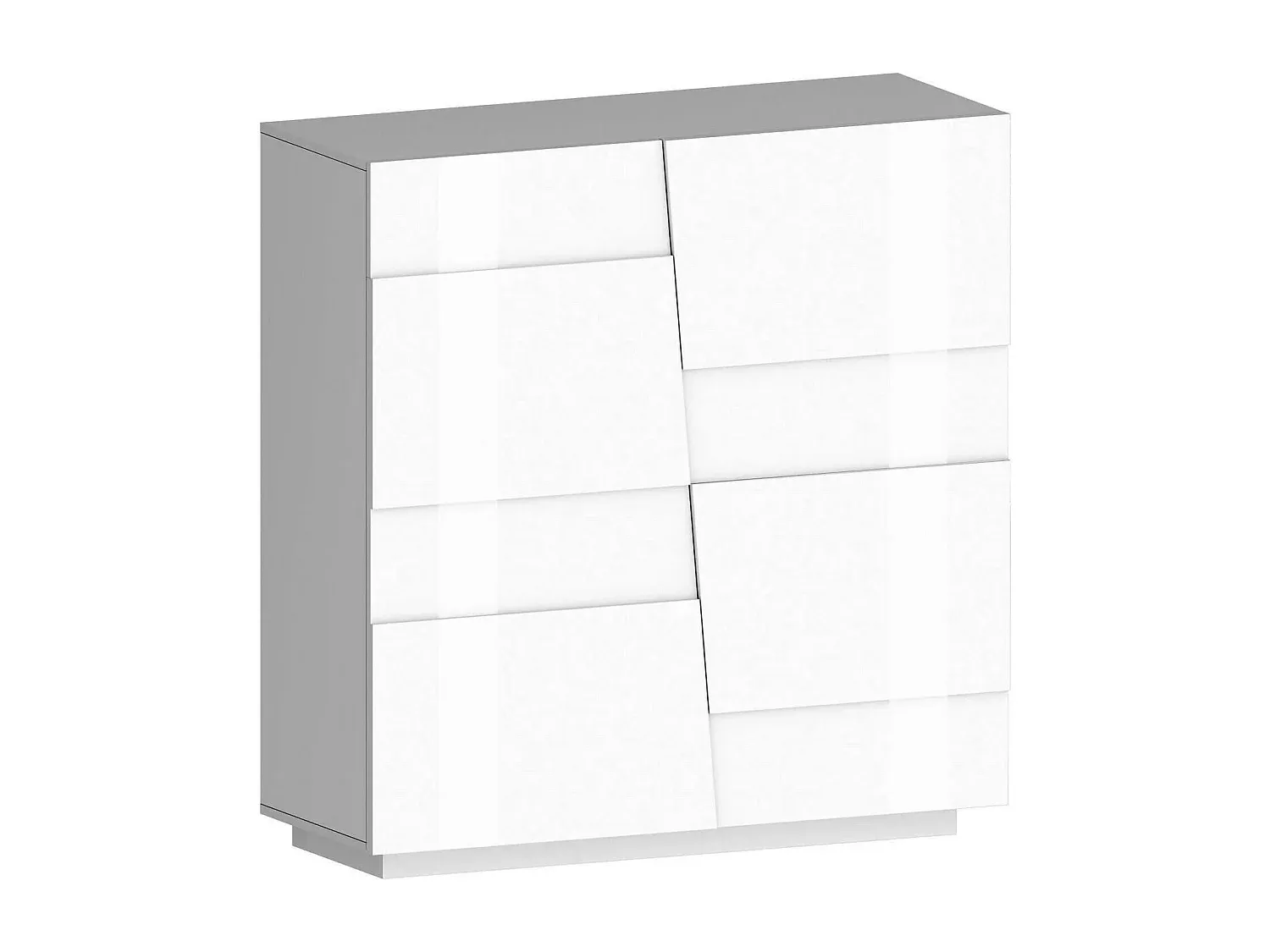 Vielseitiger 2-türiger Kleiderschrank, weiß, 120x44x126 cm-livelaro.com