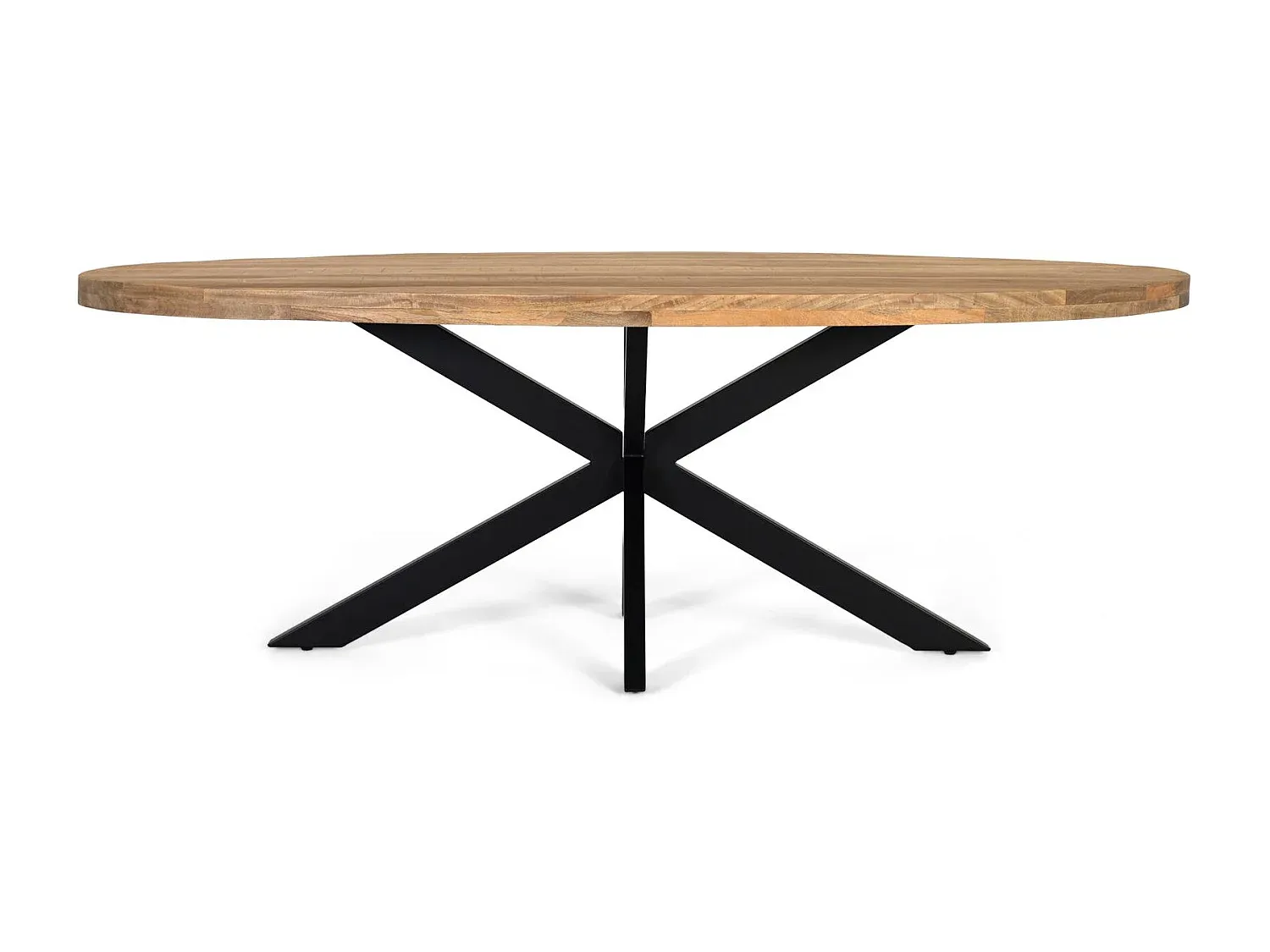 Ovaler Holztisch 200 cm für Esszimmer-livelaro.com