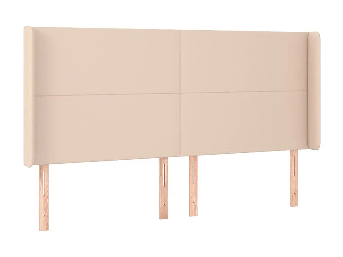 Verstellbares Bettkopfteil in Cappuccino-Braun aus Kunstleder-livelaro.com
