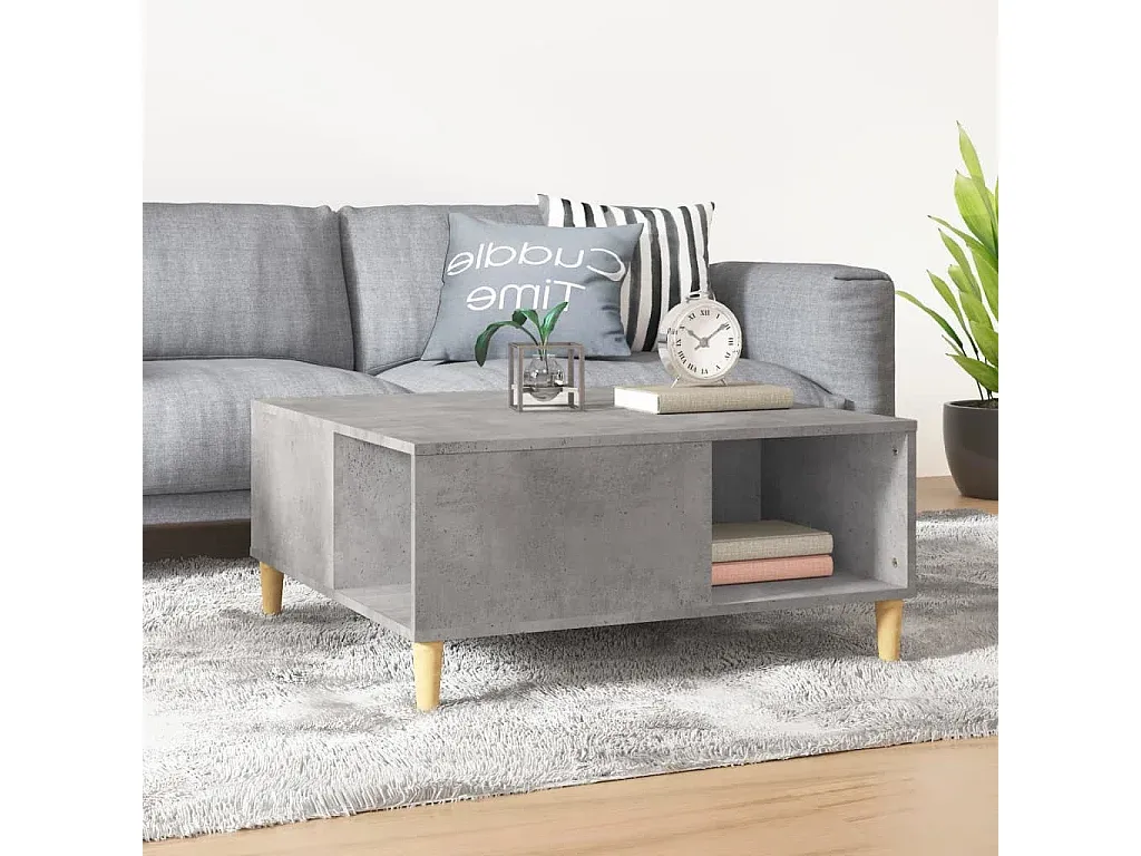 Moderner Betongrauer Couchtisch 80x80cm-livelaro.com
