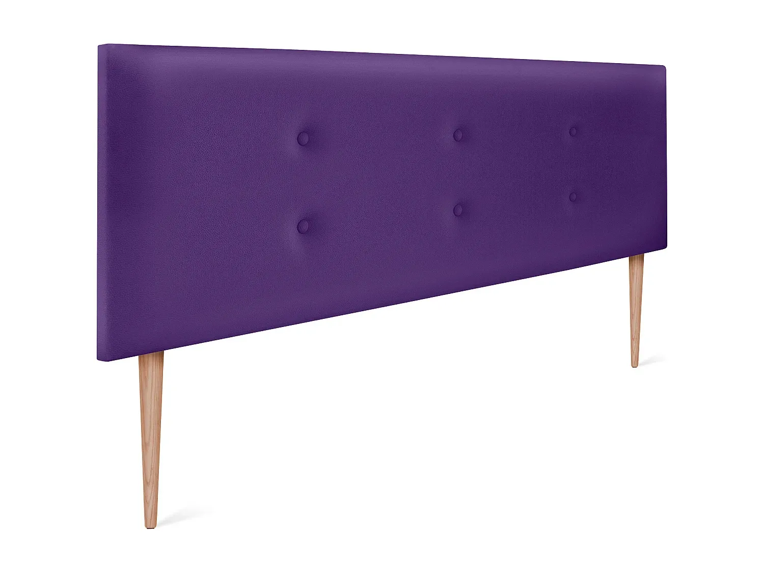 Kopfteil aus Kunstleder mit Knopfdesign 150x105cm Lila-livelaro.com