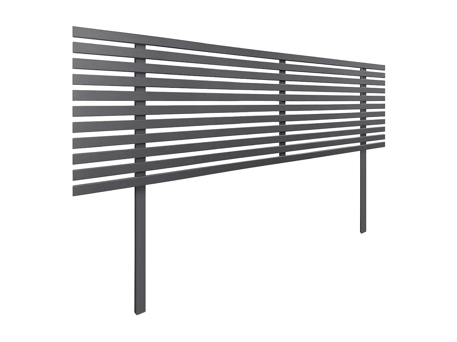 Japanisches Kopfteil aus recyceltem Holz mit Beinen, 150 x 115 cm, Grau-livelaro.com