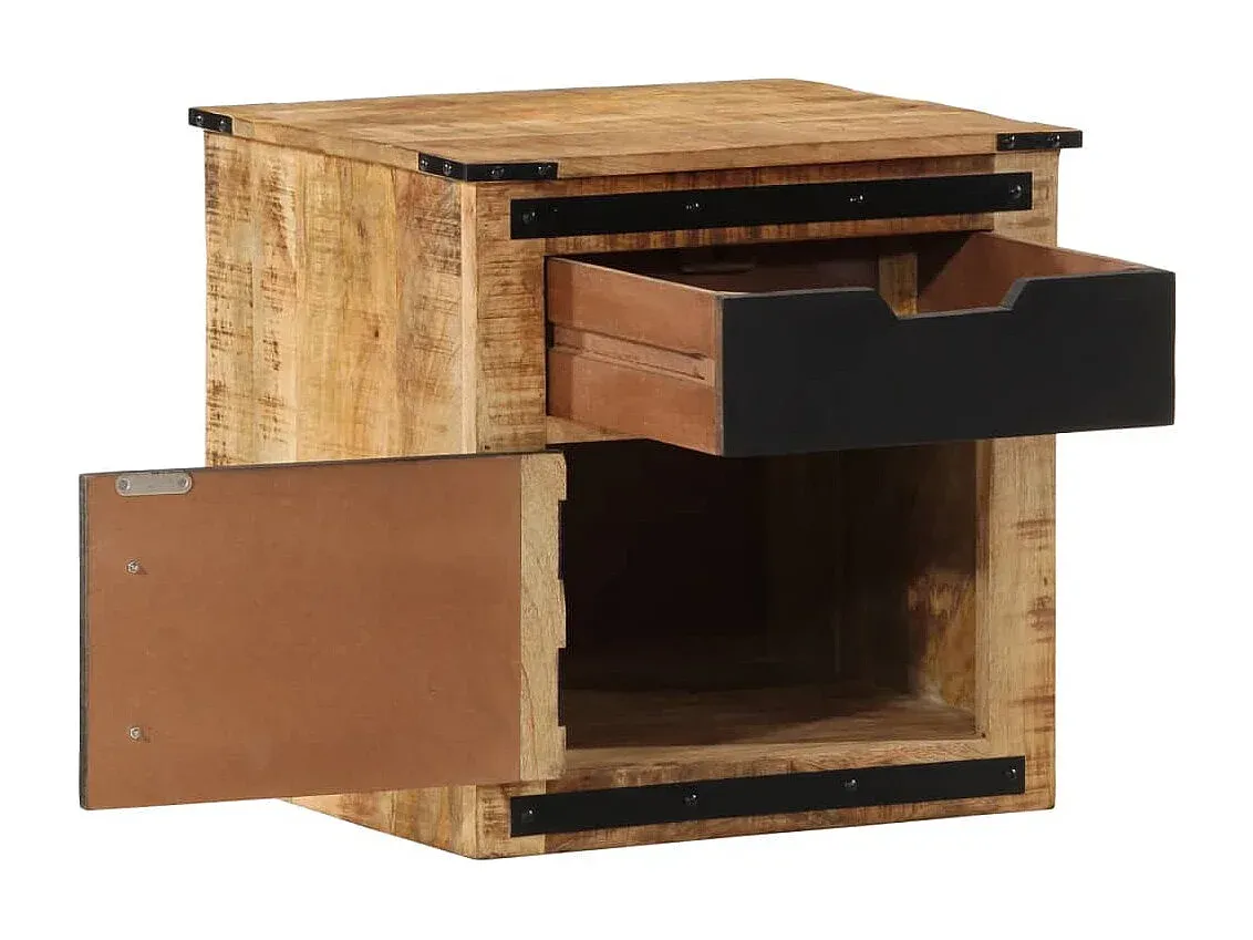 Nachttisch aus Massivholz Mango 45x40x45 cm-livelaro.com