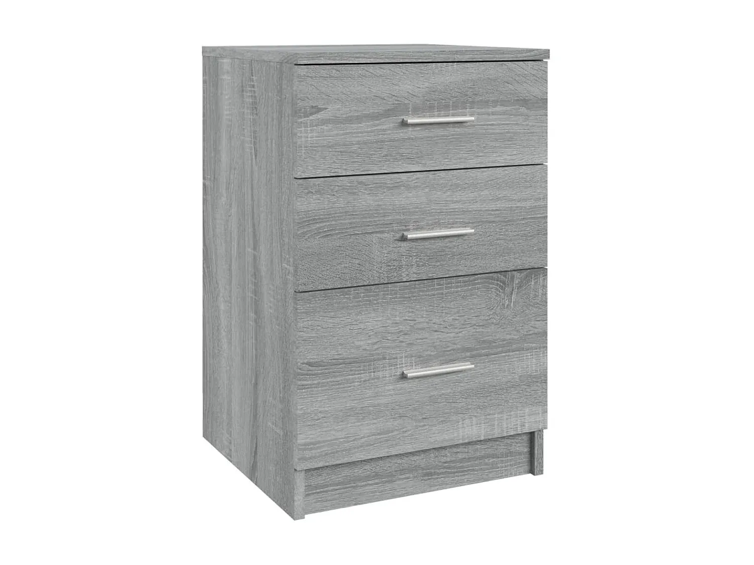 Nachttisch in Grau Sonoma aus Holzwerkstoff 40x40x63 cm-livelaro.com