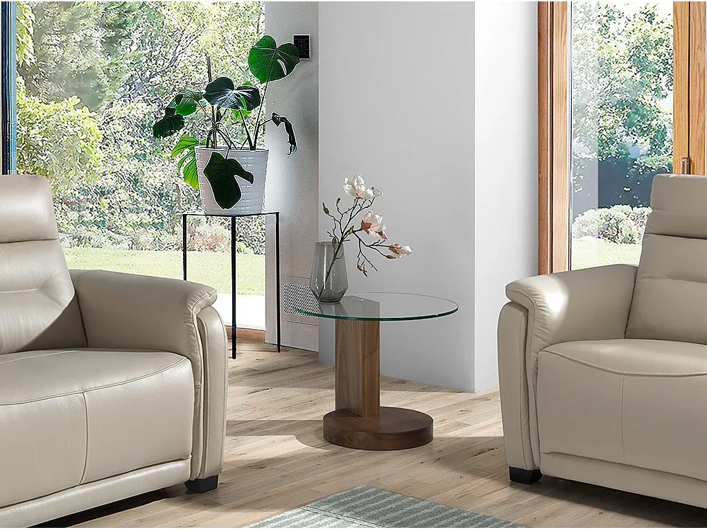 Runder Holztisch für Esszimmer-livelaro.com