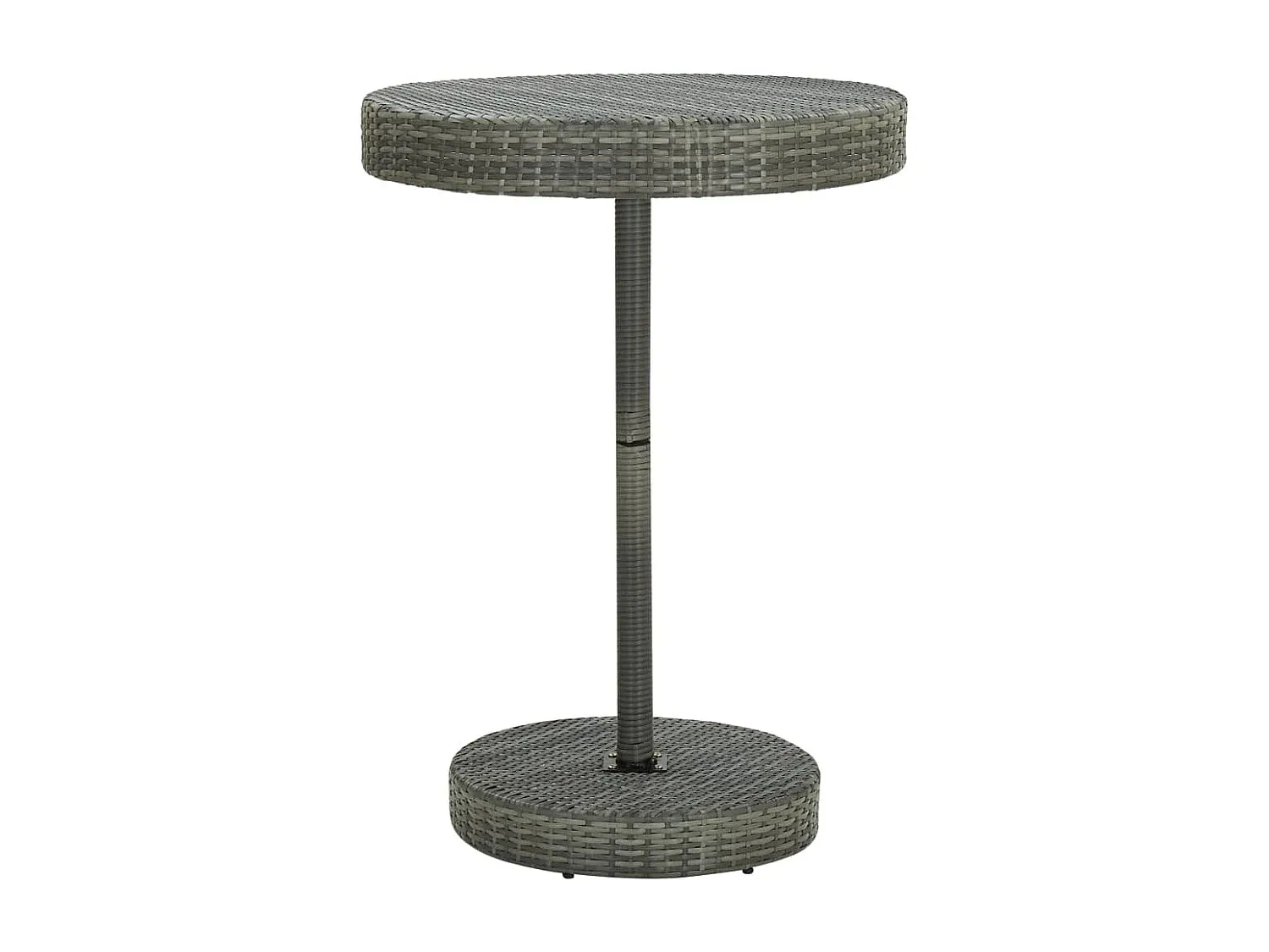 Rechteckiger Gartentisch aus Polyrattan in Grau-FURNIAVENA