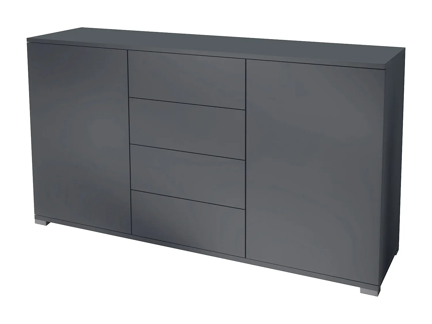 Großes Sideboard in Eiche Optik mit Stauraum-FURNIAVENA