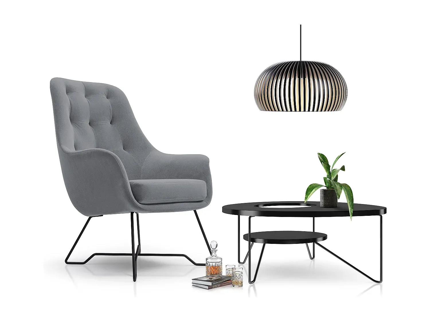 Moderner ergonomischer Sessel mit Stoffbezug und komfortabler Polsterung-FURNIAVENA