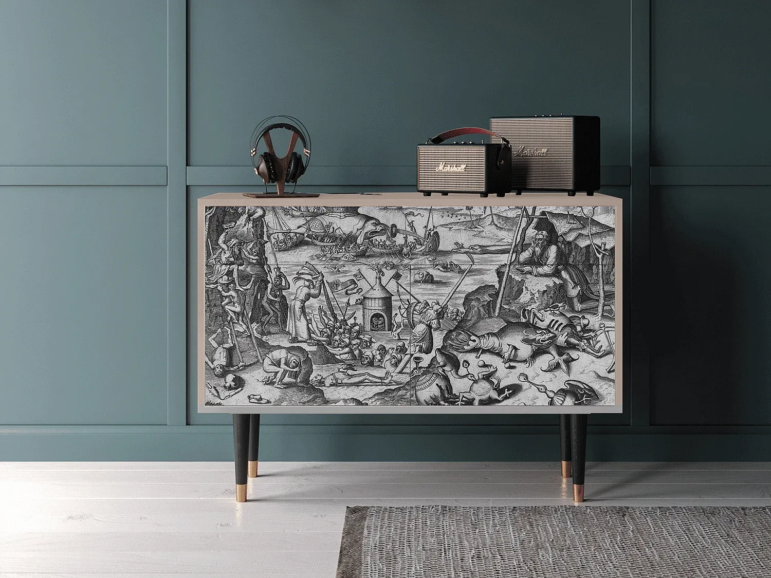 Hochwertiges Sideboard mit Stauraum, 115x85x48 cm-FURNIAVENA