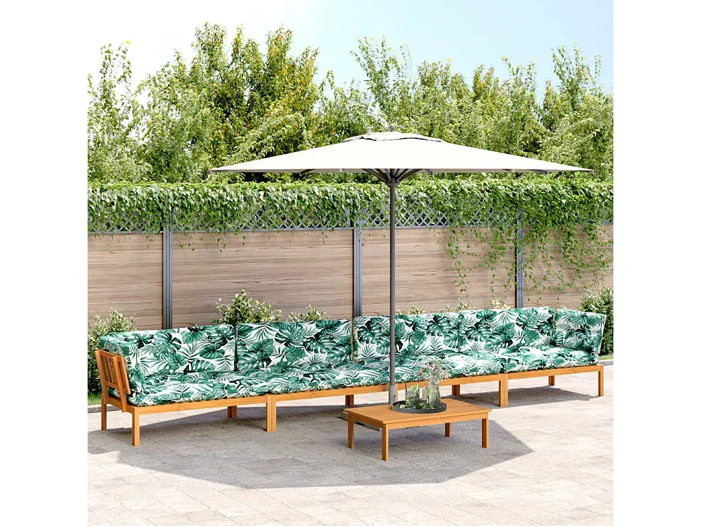 Gartenmöbel-Set aus Palettenholz mit Kissen-FURNIAVENA