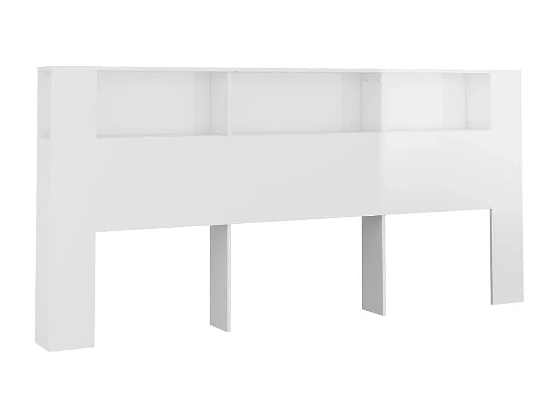 Hochglanz-Kopfteil mit integrierten Ablagen-FURNIAVENA