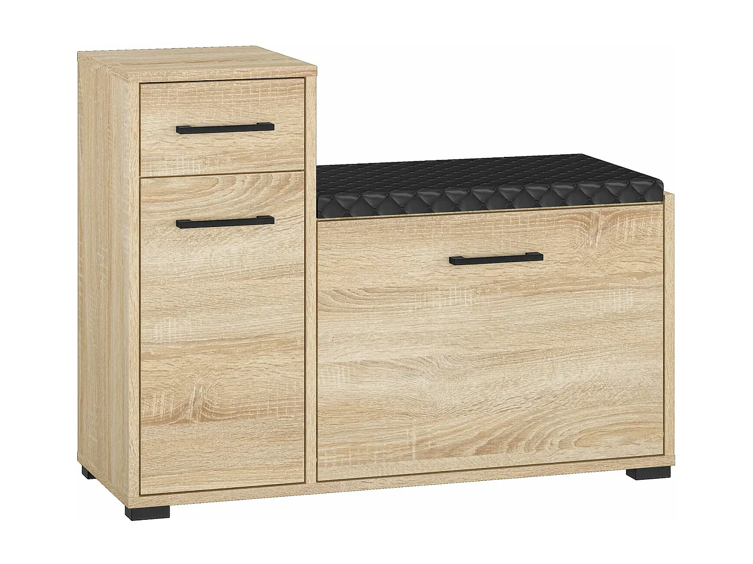 Moderner Schuhschrank in Eiche und Schwarz-FURNIAVENA