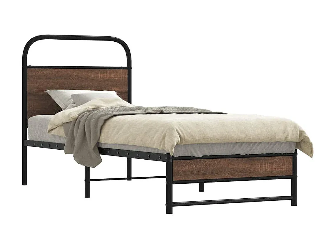 Holzbettgestell 80x200 cm in Braun-FURNIAVENA