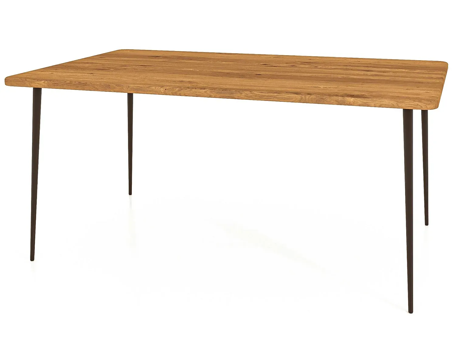 Massiver Esstisch aus Wildeiche, naturgeölt 80x130-FURNIAVENA