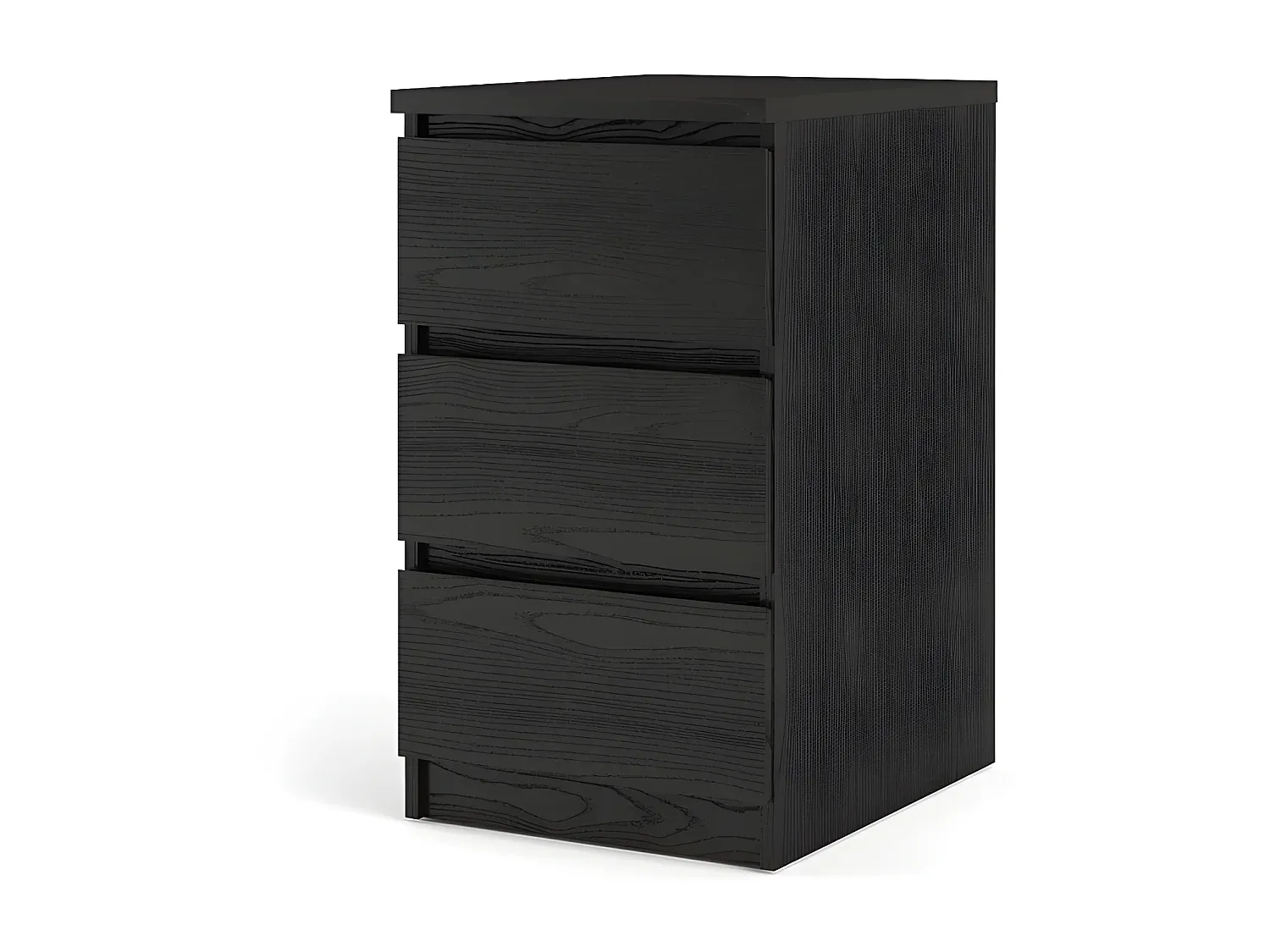 Moderne Kommode mit 3 Schubladen in Schwarz-FURNIAVENA
