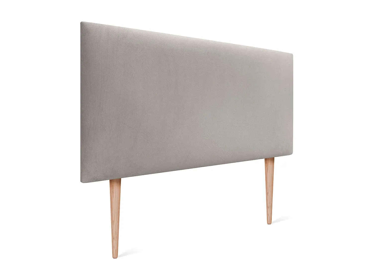 Glatte Samt-Kopflehne mit Bettbeinen 110 x 105 cm – Beige-FURNIAVENA