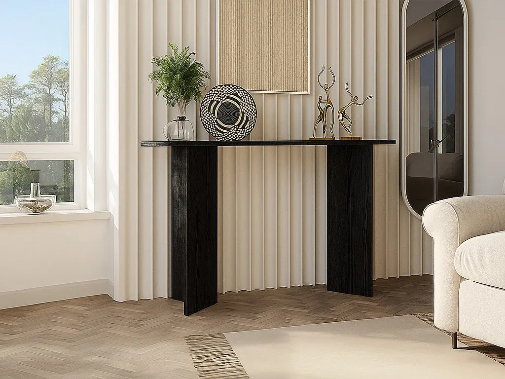 Moderne Wandkonsole in Schwarz für Zuhause-FURNIAVENA