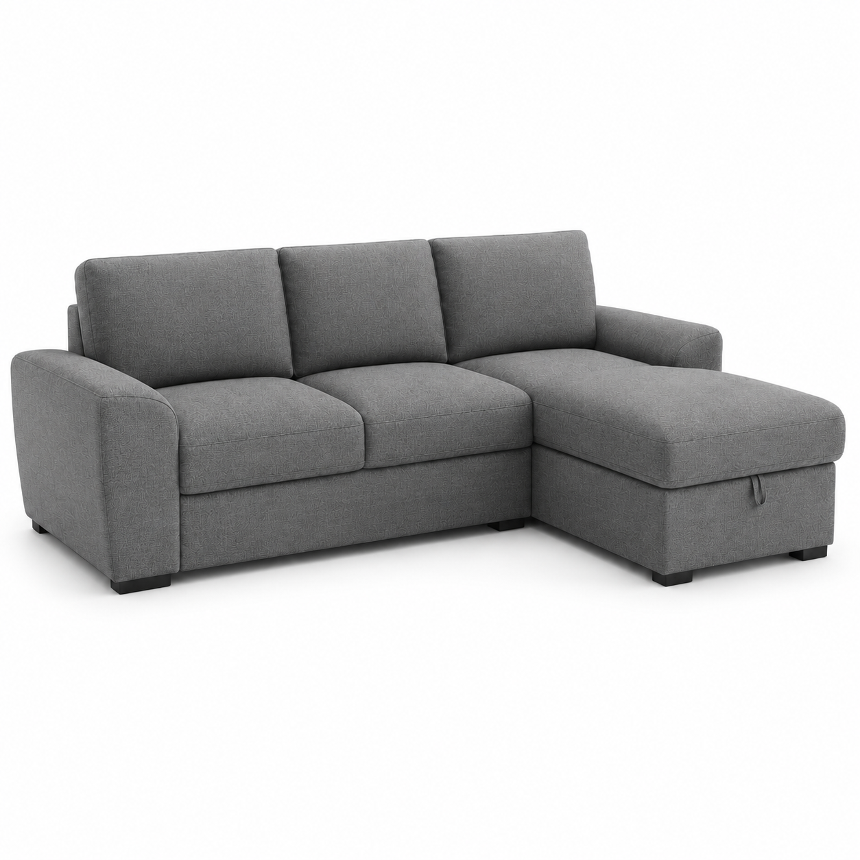 Modernes Ecksofa mit Stauraum-Ottomane und Stoffbezug-SelviaModern