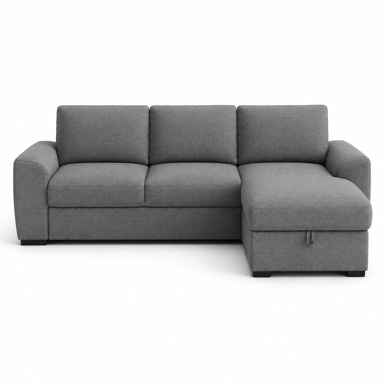 Modernes Ecksofa mit Stauraum-Ottomane und Stoffbezug-SelviaModern
