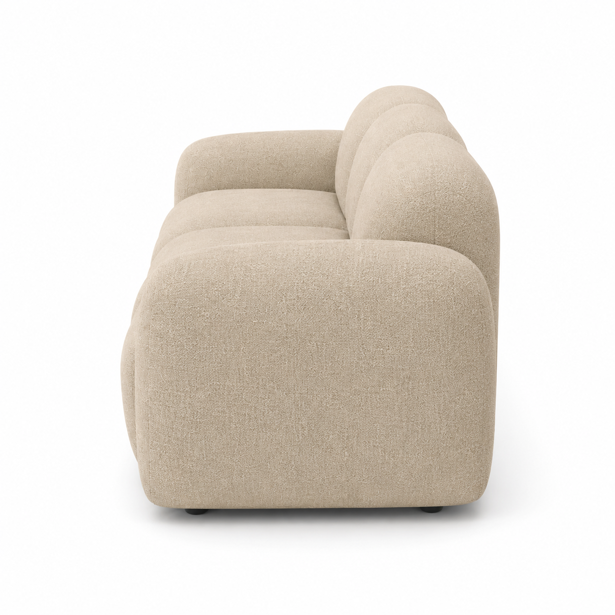 Nordisches modulares 3-Sitzer-Sofa mit weichen Linien-SelviaModern