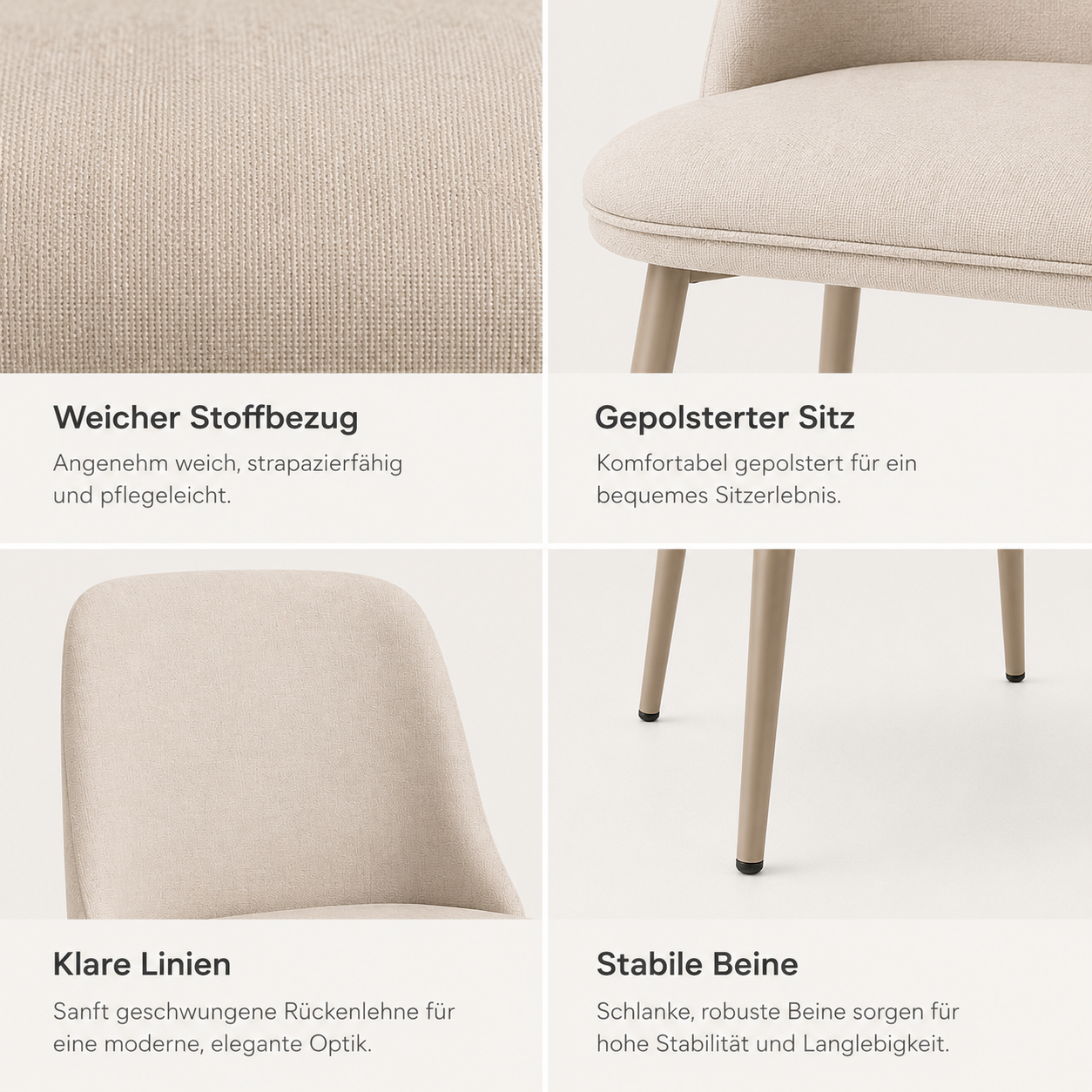 Moderner Esszimmerstuhl 84 cm im 2er-Set-SelviaModern