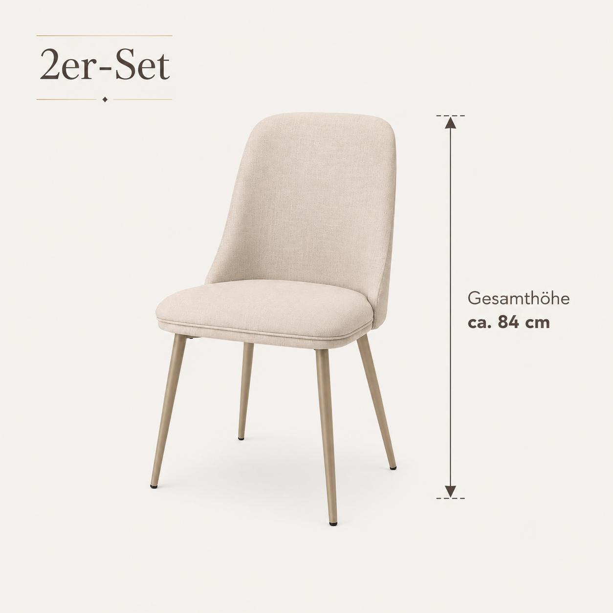 Moderner Esszimmerstuhl 84 cm im 2er-Set-SelviaModern