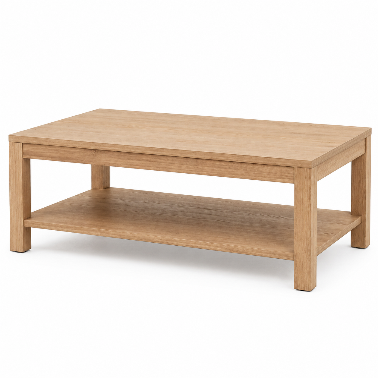 Minimalistischer Couchtisch 110 cm mit Ablage-SelviaModern