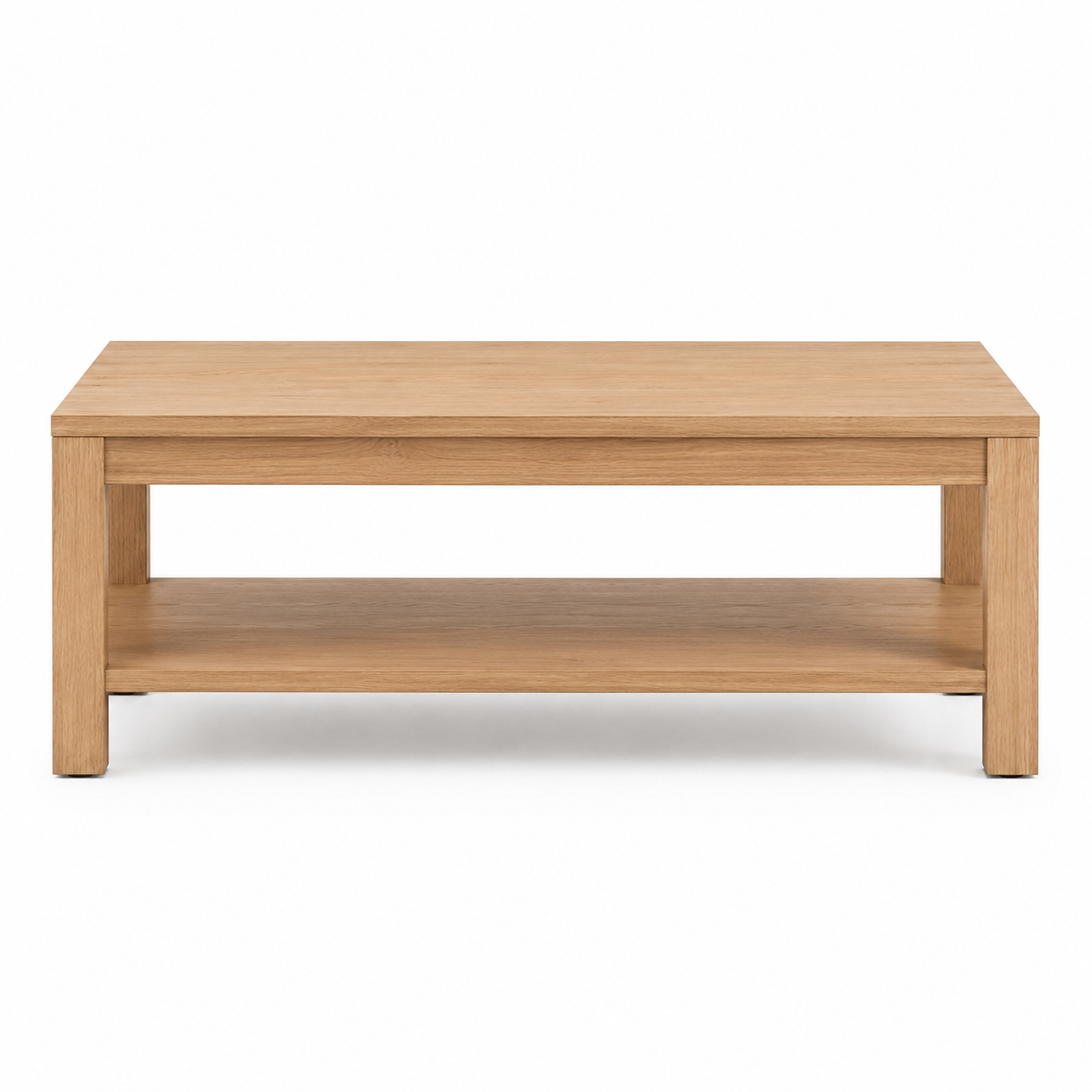 Minimalistischer Couchtisch 110 cm mit Ablage-SelviaModern