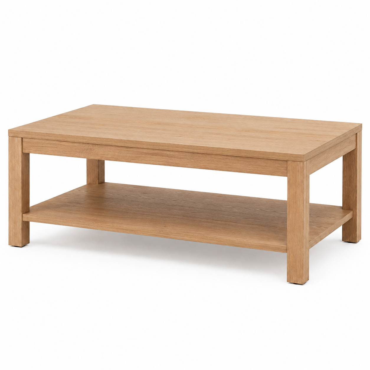Minimalistischer Couchtisch 110 cm mit Ablage-SelviaModern