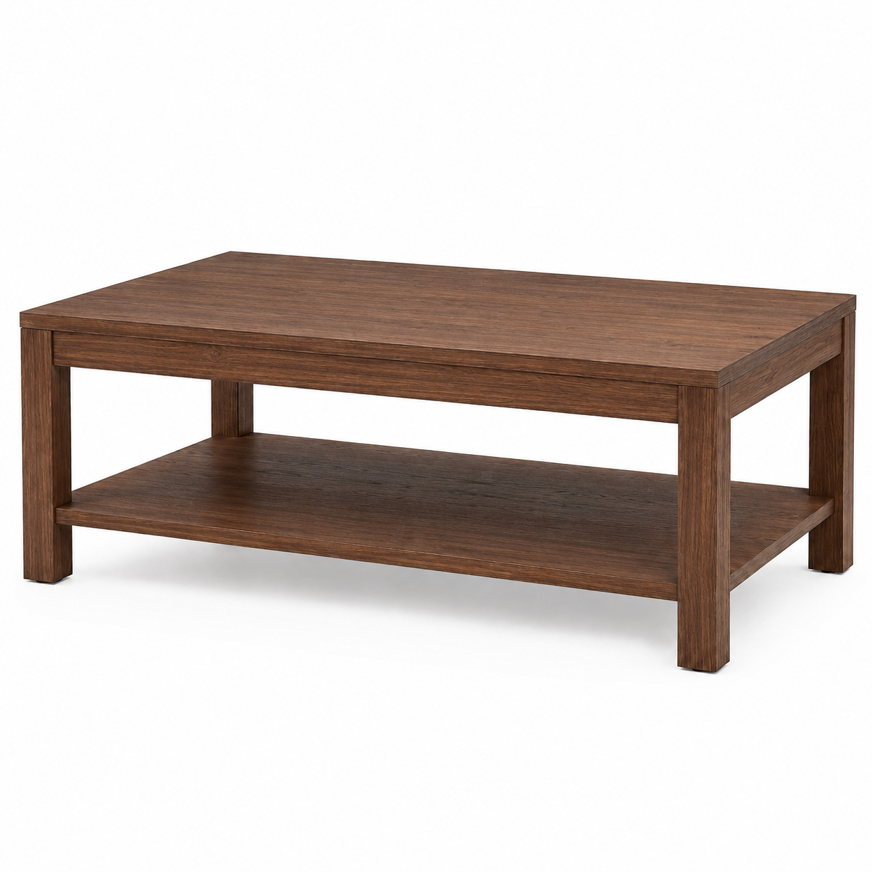 Minimalistischer Couchtisch 110 cm mit Ablage-SelviaModern