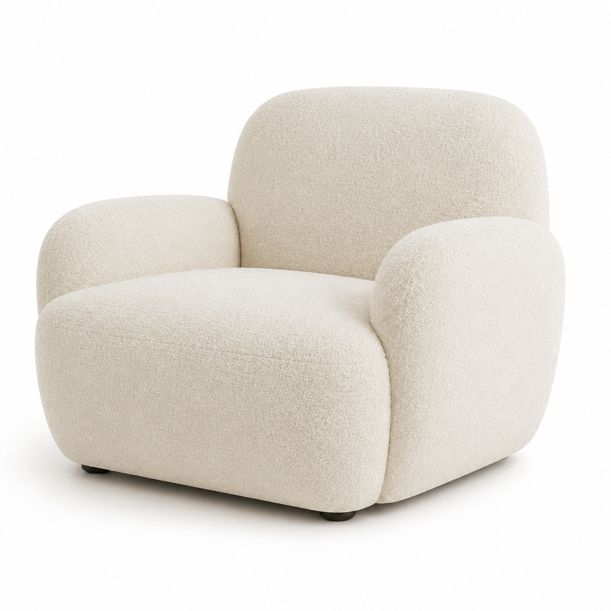 Relaxsessel 80 cm mit Bouclé-Bezug-SelviaModern