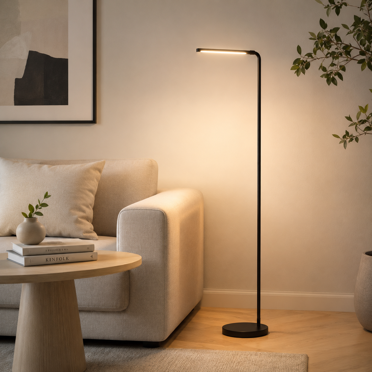 LED Stehleuchte 155 cm mit warmweißem Licht-SelviaModern