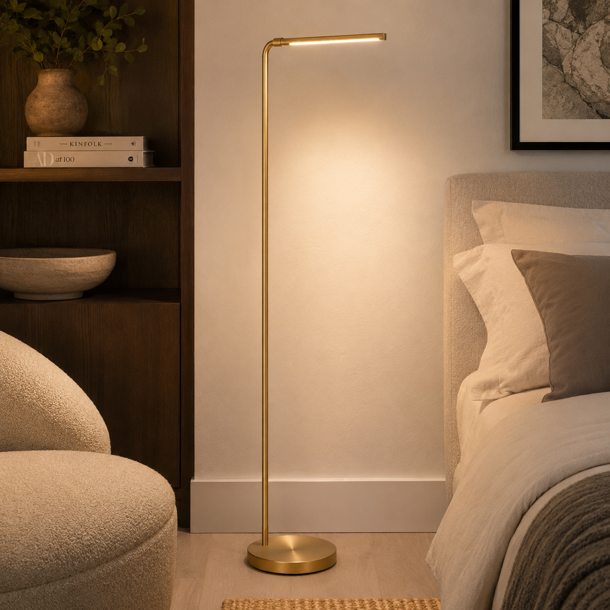 LED Stehleuchte 155 cm mit warmweißem Licht-SelviaModern