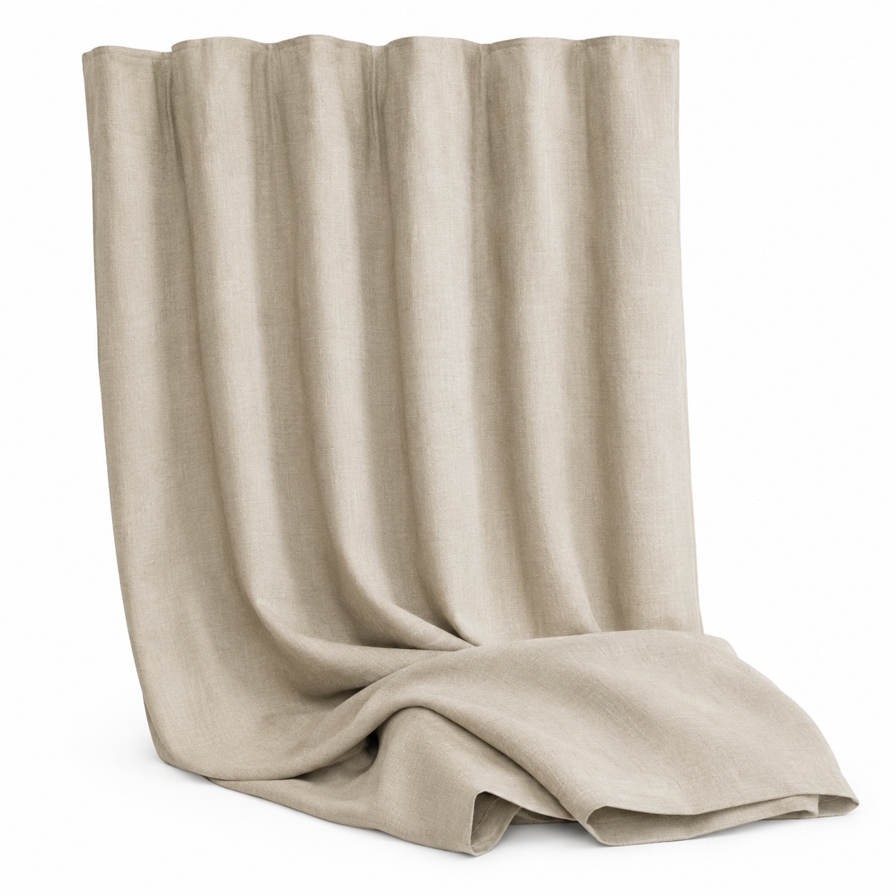 Verdunkelungsvorhang Beige in Leinenoptik-SelviaModern