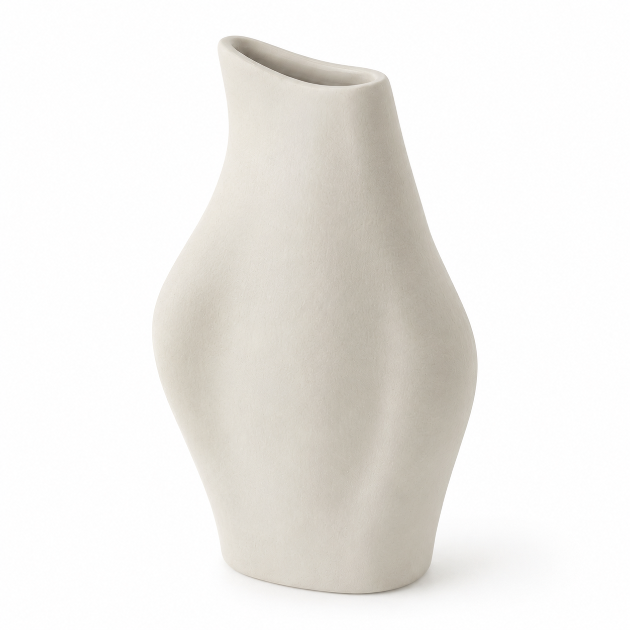 Keramik Vase 30 cm im organischen Design-SelviaModern