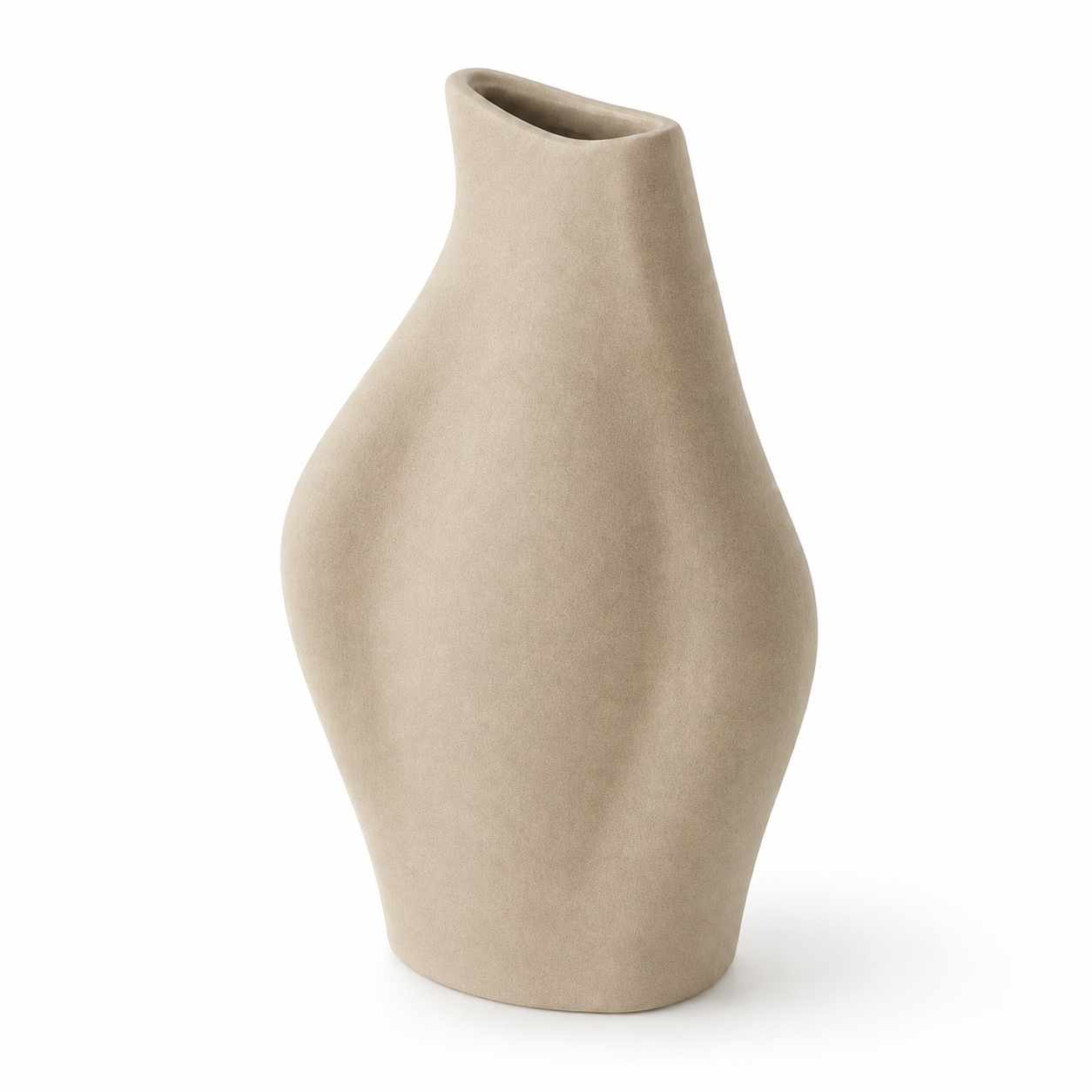 Keramik Vase 30 cm im organischen Design-SelviaModern