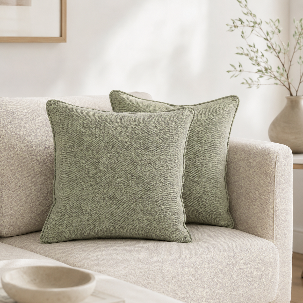 Deko-Kissen Set 45x45 cm mit Strukturbezug-SelviaModern